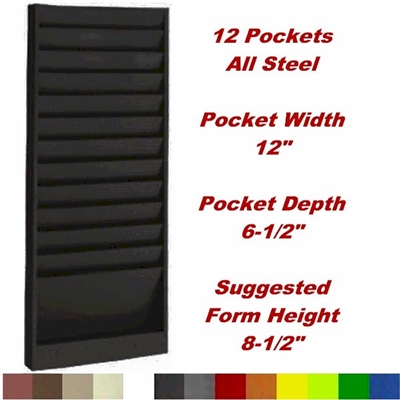 File Folder Rack, Model 202, 12 pocket