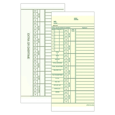FORM 25131 Time Cards