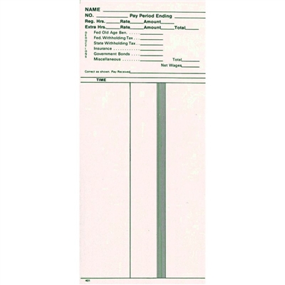 FORM 401 Time Cards