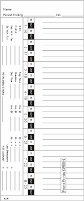 FORM 422R Time Cards