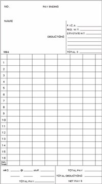 FORM 5504 Time Cards