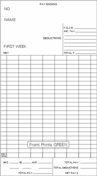 FORM 5507 Time Cards