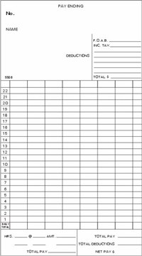 FORM 5508 Time Cards