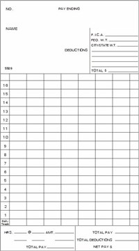 FORM 5509 Time Cards