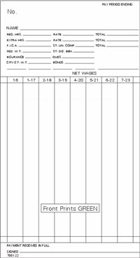 FORM 700122 Time Cards