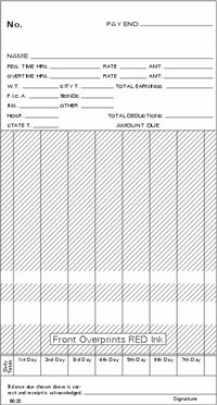 FORM 8020 Time Cards