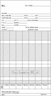 FORM 8059 Time Cards