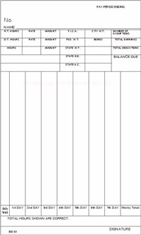 FORM 86161 Time Cards