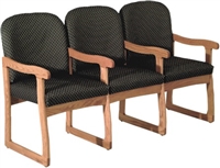 Triple Sled-Base Chair w/ Arms (Designer)
