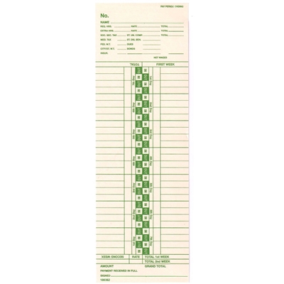 Form 100362Time Cards