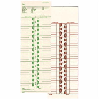 Form 100372Time Cards