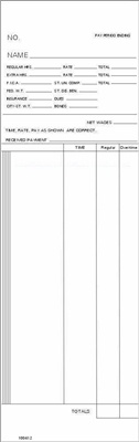 FORM 100412 Time Cards