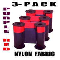 3-Pack, Acroprint 125, 150 Compatible (20-0106-008) Ribbon, PURPLE-RED Nylon, 1125-0162