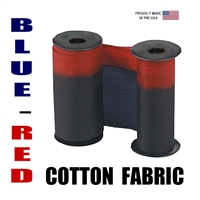 Acroprint 125, 150 Compatible (20-0106-008) Ribbon, BLUE-RED Cotton, 1125-0262