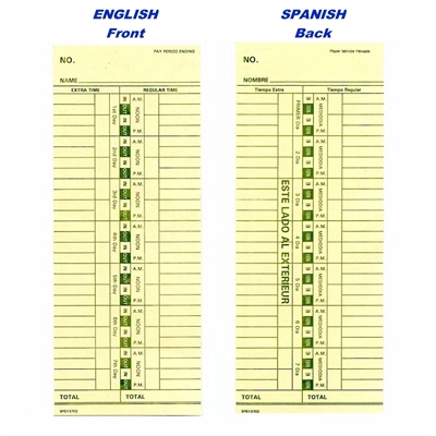Form 13702-SP-250 Time Cards