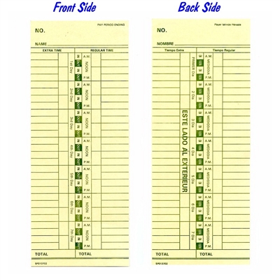 Form 13702-SP Time Cards