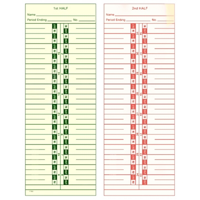 FORM 1790 Time Cards