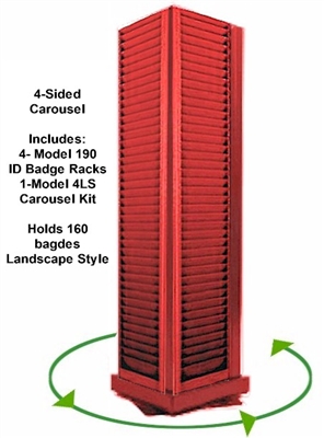 Carousel-ID Badge Rack, 160 pocket