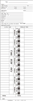 1000 Side-feed Weekly Mo - Su Time Cards FORM 1900W