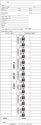 FORM 1900W Time Cards