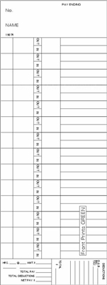 FORM 1907R Time Cards