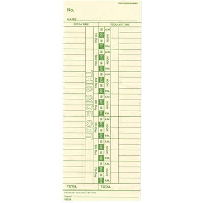 FORM 1912R Time Cards