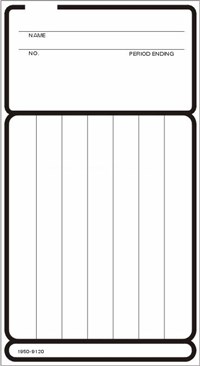 FORM 1950-9120 Time Cards
