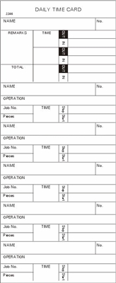 FORM 2246 Time Cards
