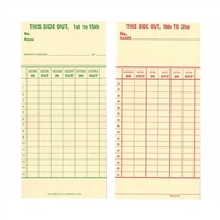 1000, Monthly Time Cards 3-3/8" x 7" FORM 25-2685-00-8