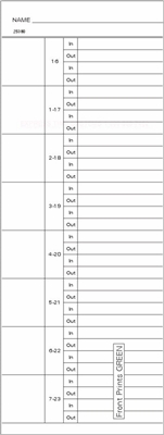 FORM 25380 Time Cards