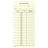 1000 Daily Cost Cards, 13 Off/Ons FORM 25550