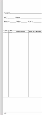 FORM 290 Time Cards