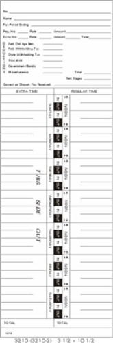 FORM 3210 Time Cards