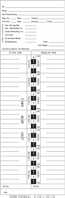 FORM 3220-2 Time Cards