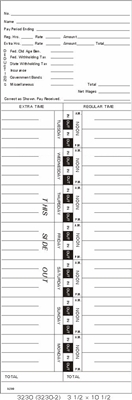 FORM 3230-2 Time Cards