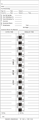 FORM 3230 Time Cards