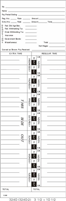 FORM 3240 Time Cards