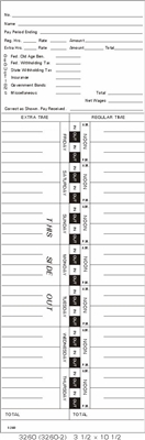 FORM 3260 Time Cards