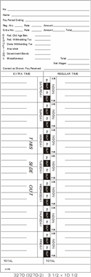 FORM 3270 Time Cards