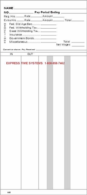 FORM 440-2 Time Cards