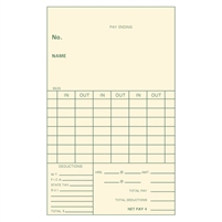 Weekly,Top-feed Form 1950-9259 250 ct Time Cards Fits Simplex 300 or 500 