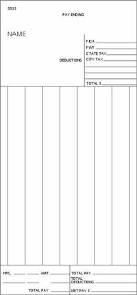 FORM 5533-2 Time Cards