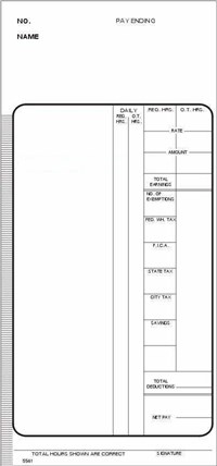 FORM 5541 Time Cards