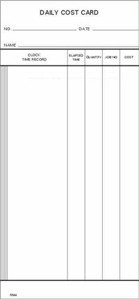FORM 5544 Time Cards