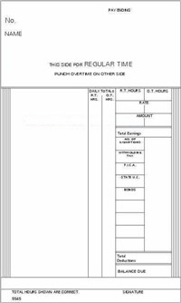 FORM 5545 Time Cards