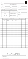 1000 Time Cards, 3-3/8", Monthly, 6 mm FORM 6000M