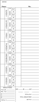 1000 Weekly M-S, Side-Feed TIME CARDS FORM 6209346