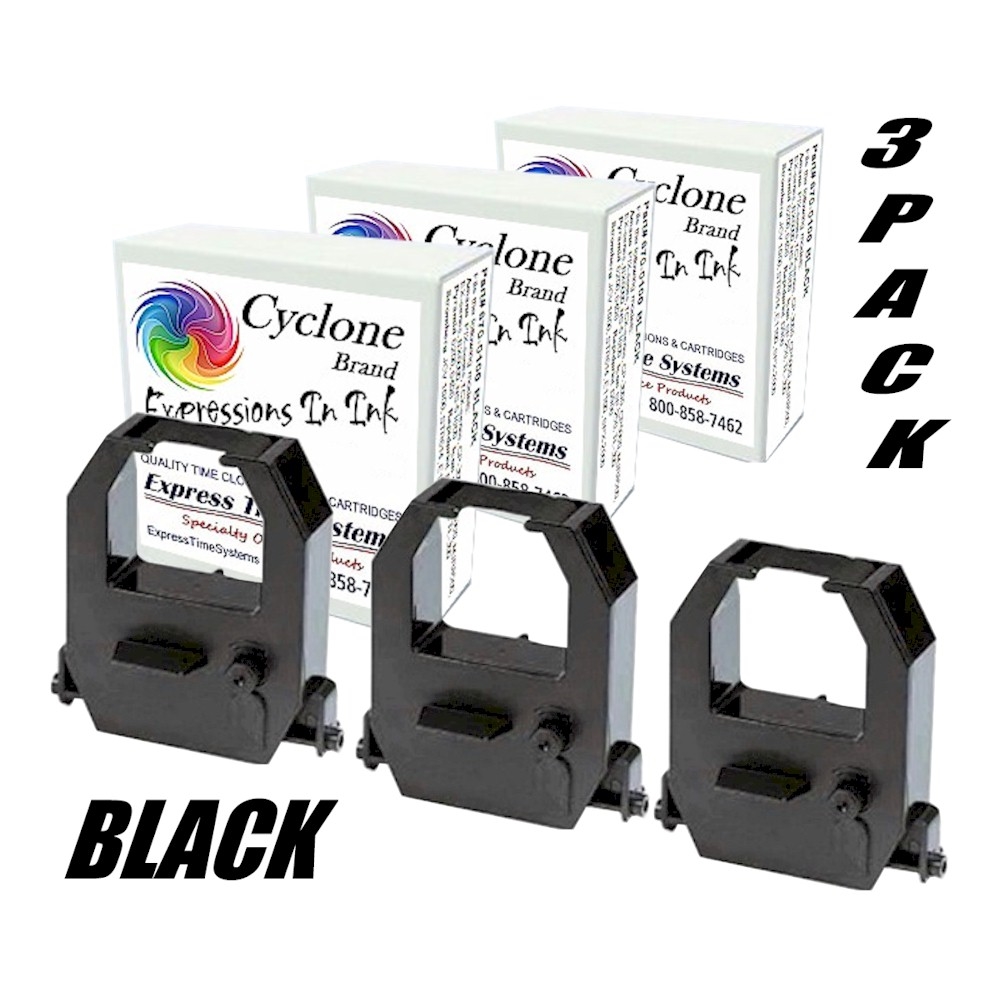 Black Ink All Models Amano TCX Time Clock Ribbon 5 Pack 