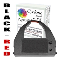 Amano MJR8000 Compatible (C-872404) Ribbon Cartridge, BLACK-RED, 697-0102