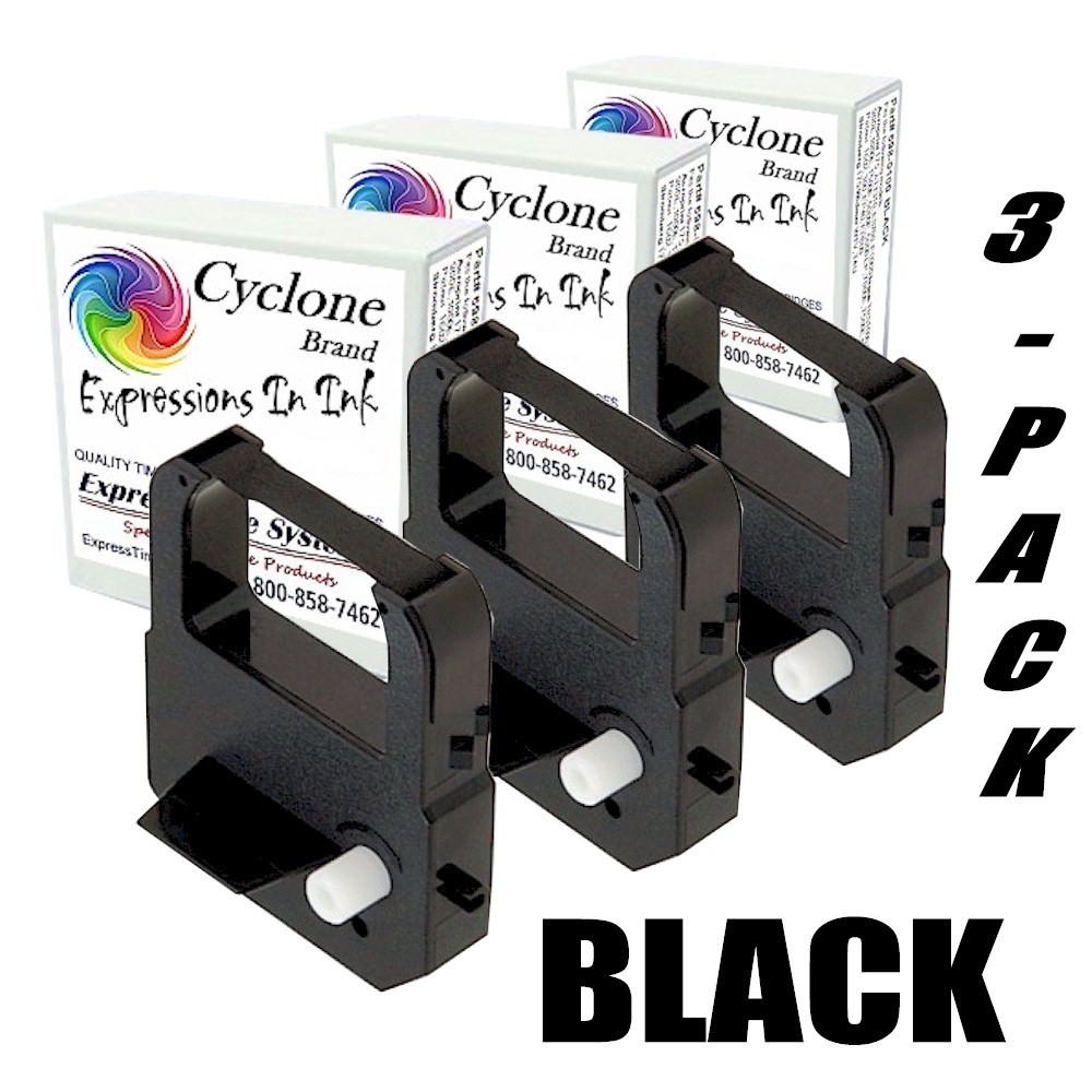 Black Ink Ribbon Cartridge for All Acroprint ES700 and ES900 Time Recorders 3 Pack 39-0121-000 Compatible 